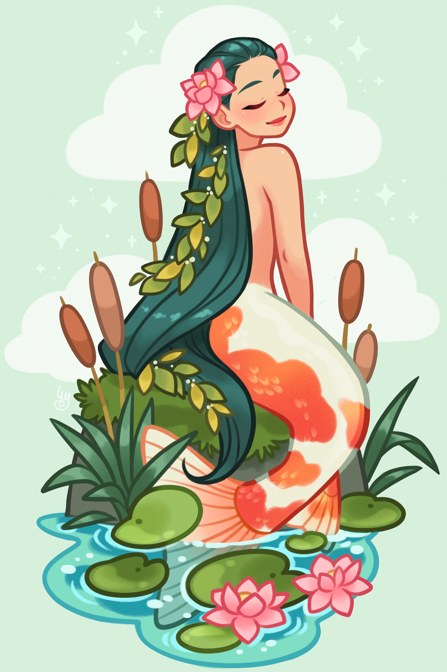 Koi Mermaid | Pixel Charted