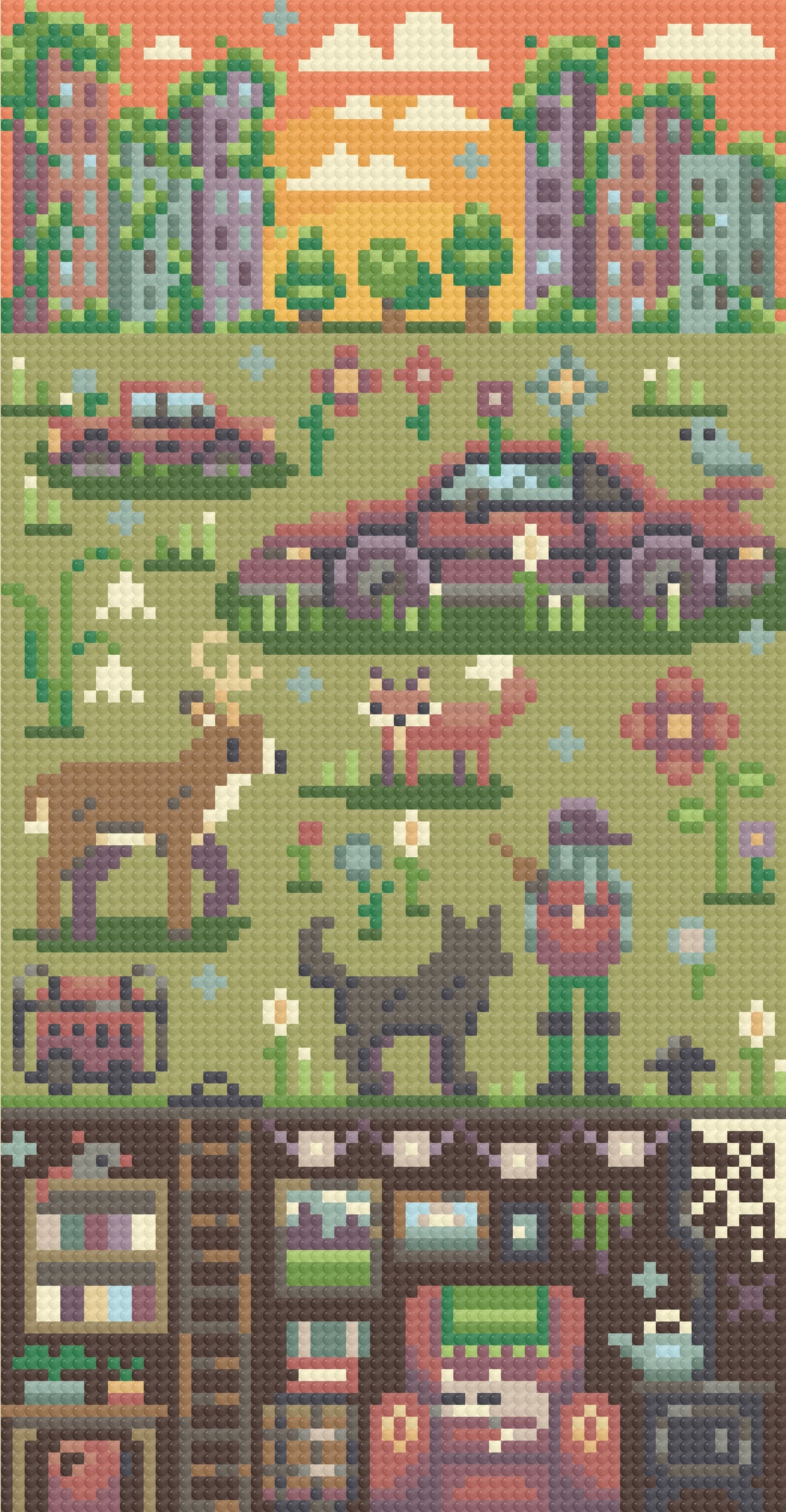 A Cozy Post-Apocalypse | Pixel Charted | Mega Sized