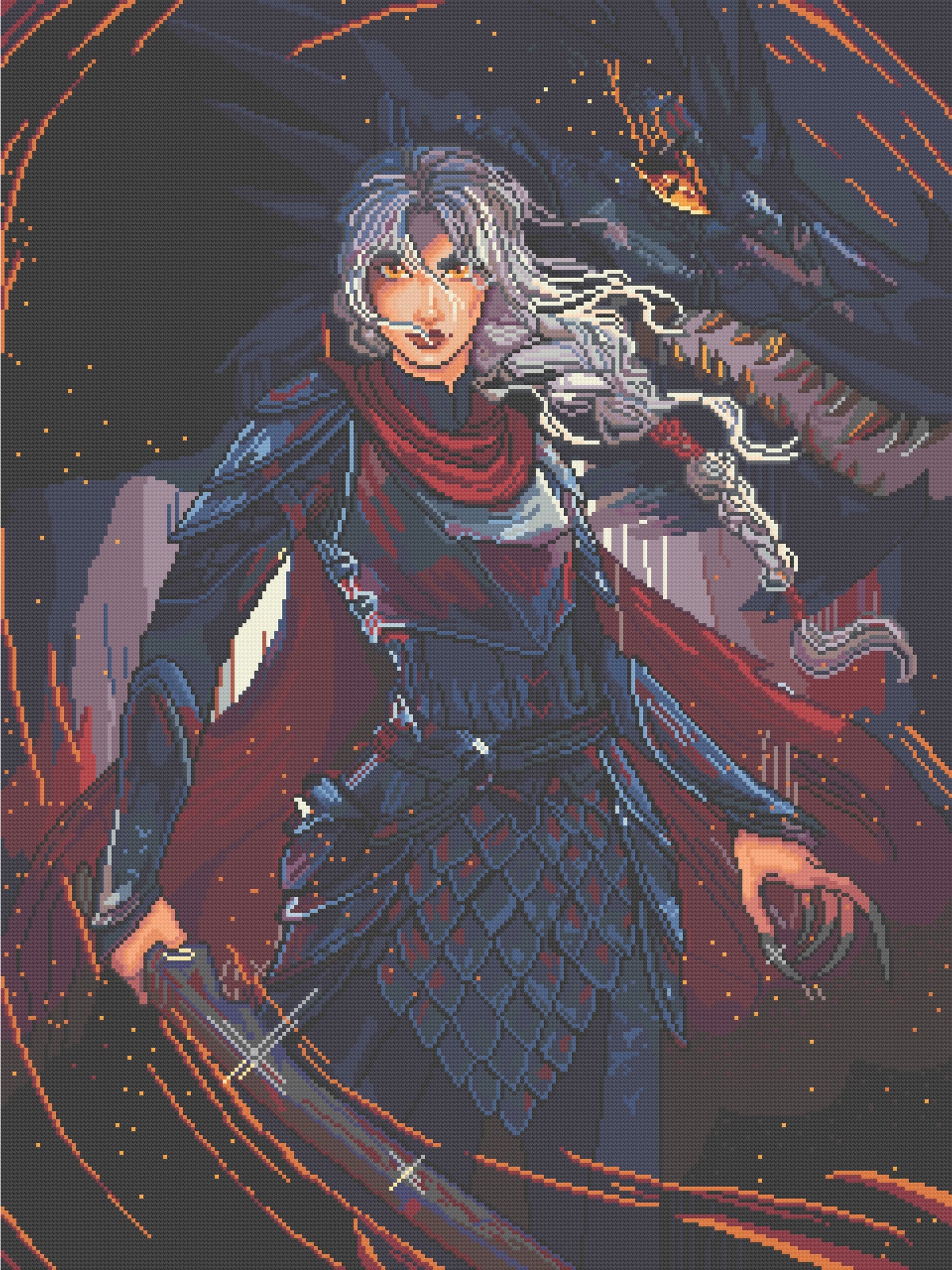 Wyvern Rider | Pixel Charted | Ready To Ship