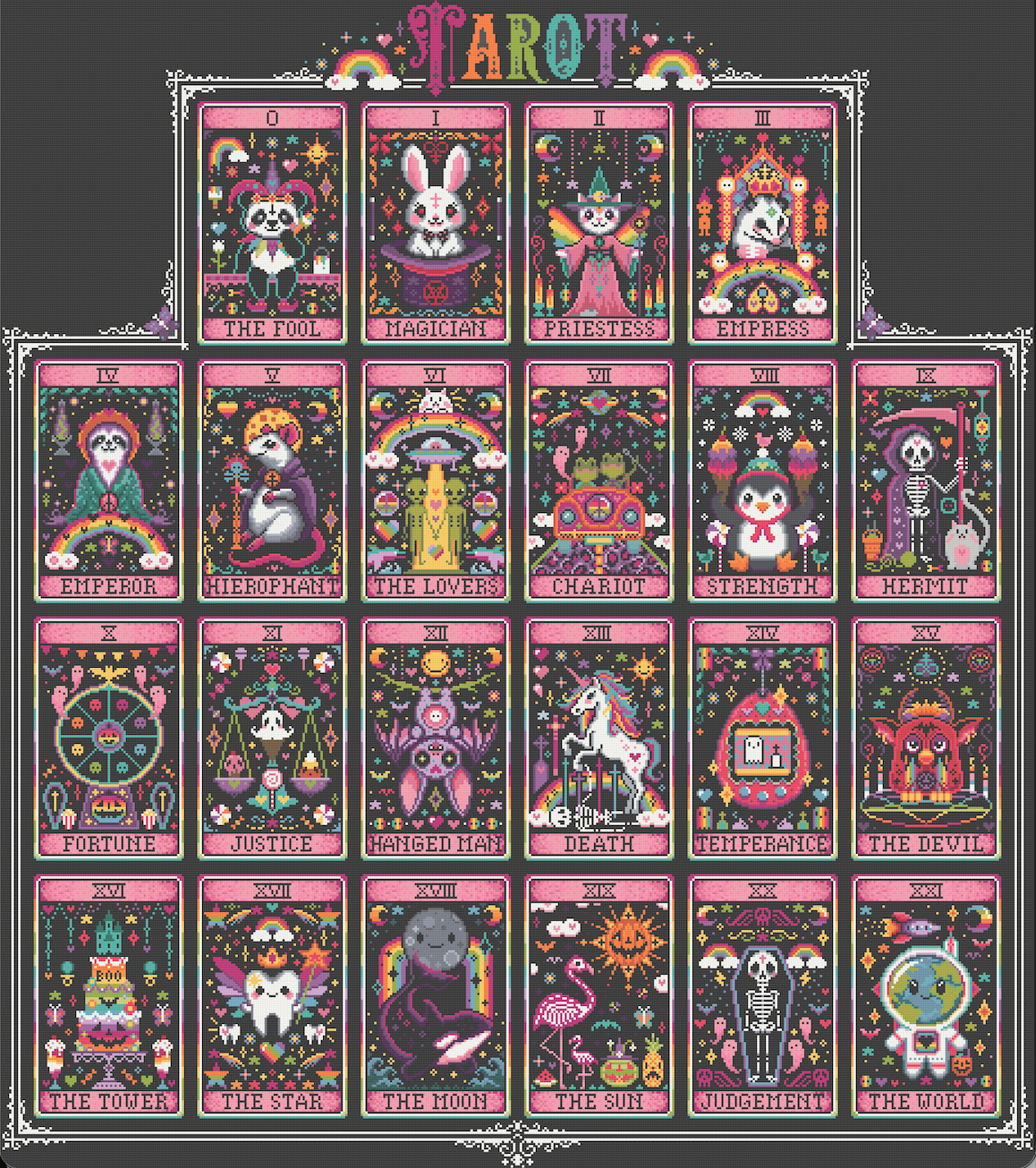 Nostalgic Major Arcana | Pixel Charted | Expert Sized XXL Kit