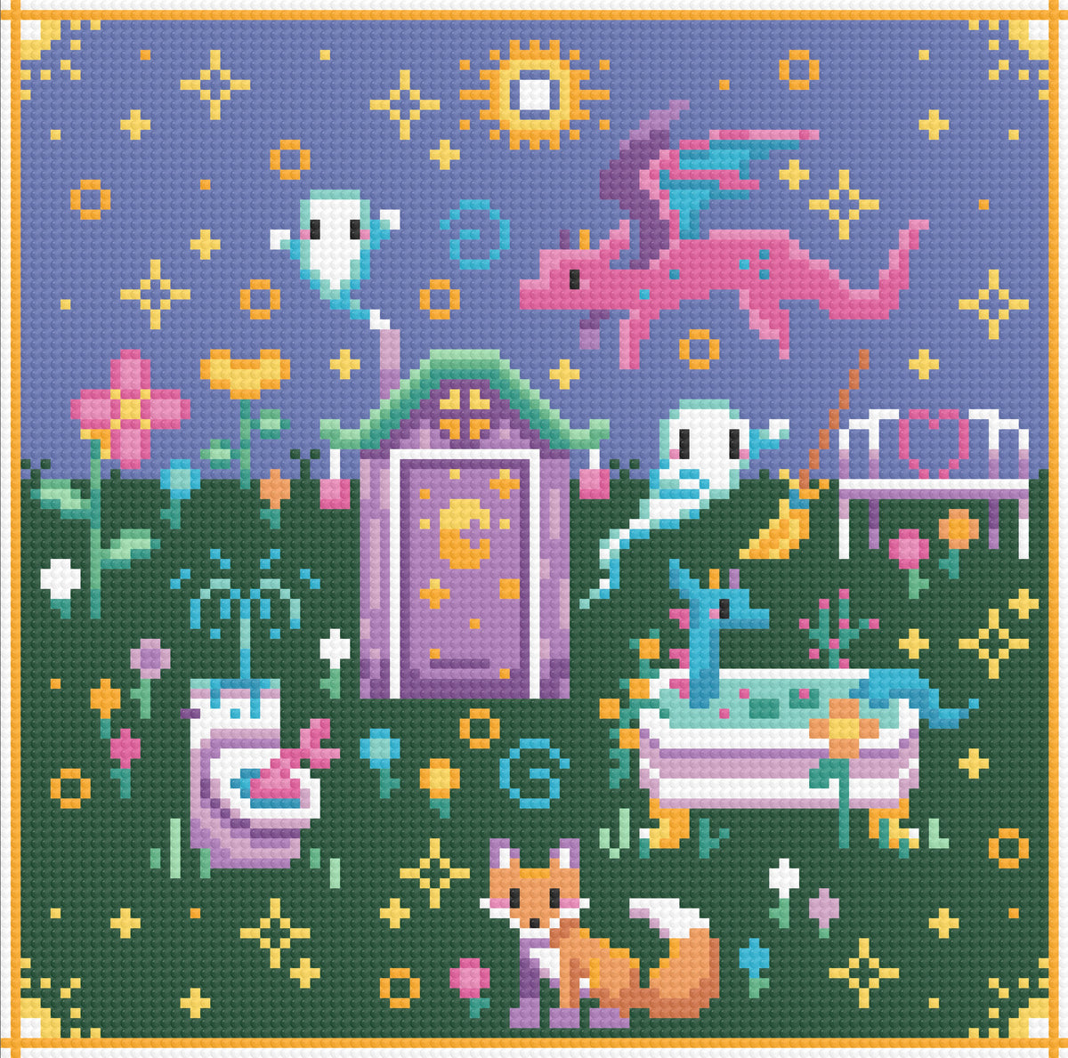 Witchy Outhouse | Pixel Charted | Ready To Ship