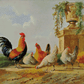 A Rooster With Hens And Chicks | Albertus Verhoesen