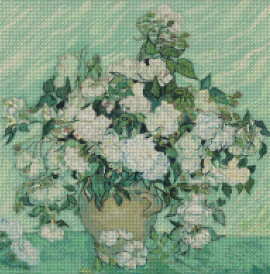Vase with Pink Roses
