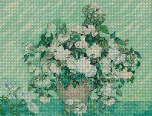Vase with Pink Roses