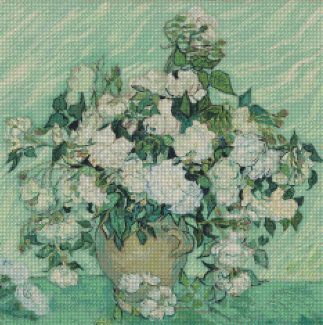 Vase with Pink Roses
