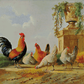 A Rooster With Hens And Chicks | Albertus Verhoesen