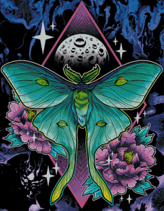 Lunamoth With The Moon