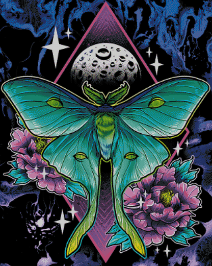 Lunamoth With The Moon