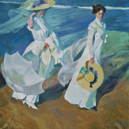 Strolling along the Seashore | Joaquin Sorolla y Bastida