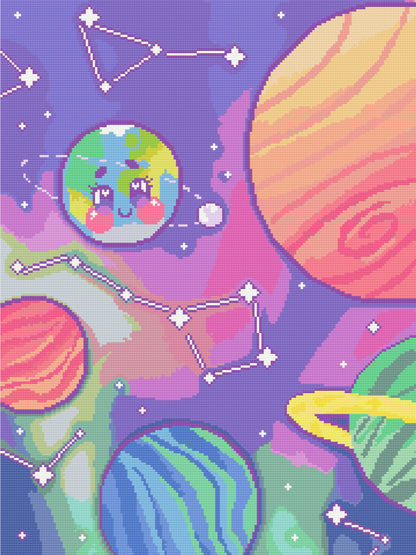 Little Solar System | Pixel Charted | Ready To Ship