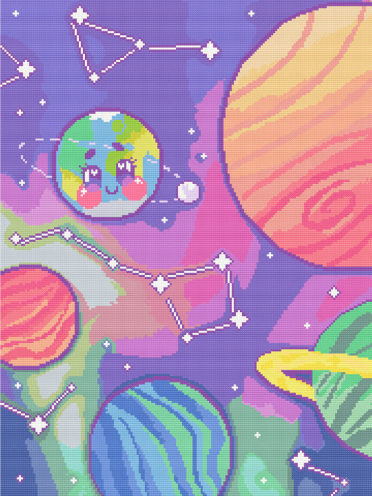 Little Solar System | Pixel Charted | Ready To Ship