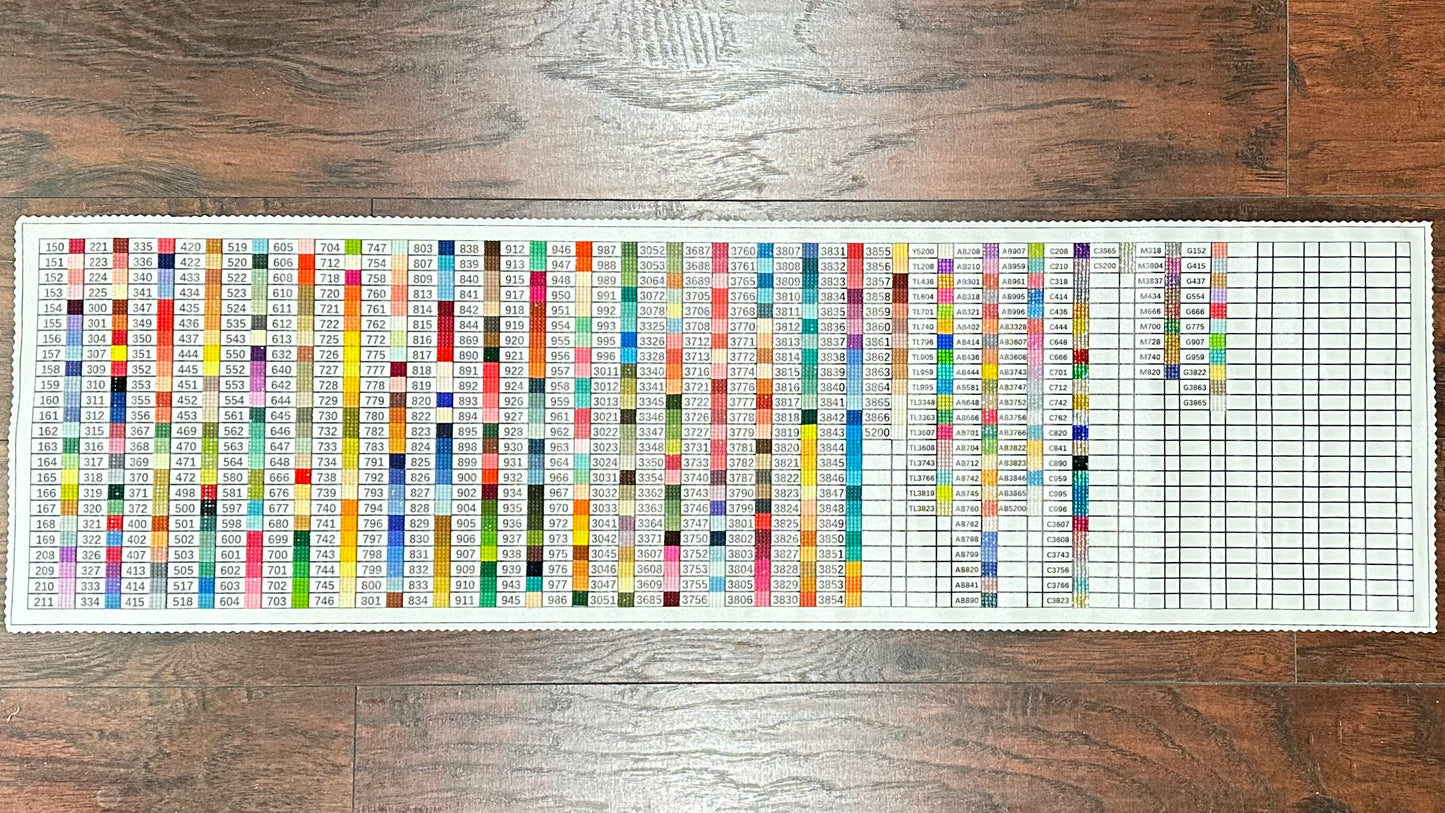 Scroll Of Colors All  447 DMC Colors Plus Special Drills | Ready To Ship
