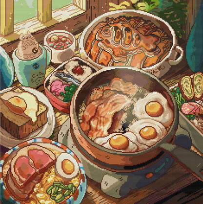 Hot Breakfast | Pixel Charted | Max Color