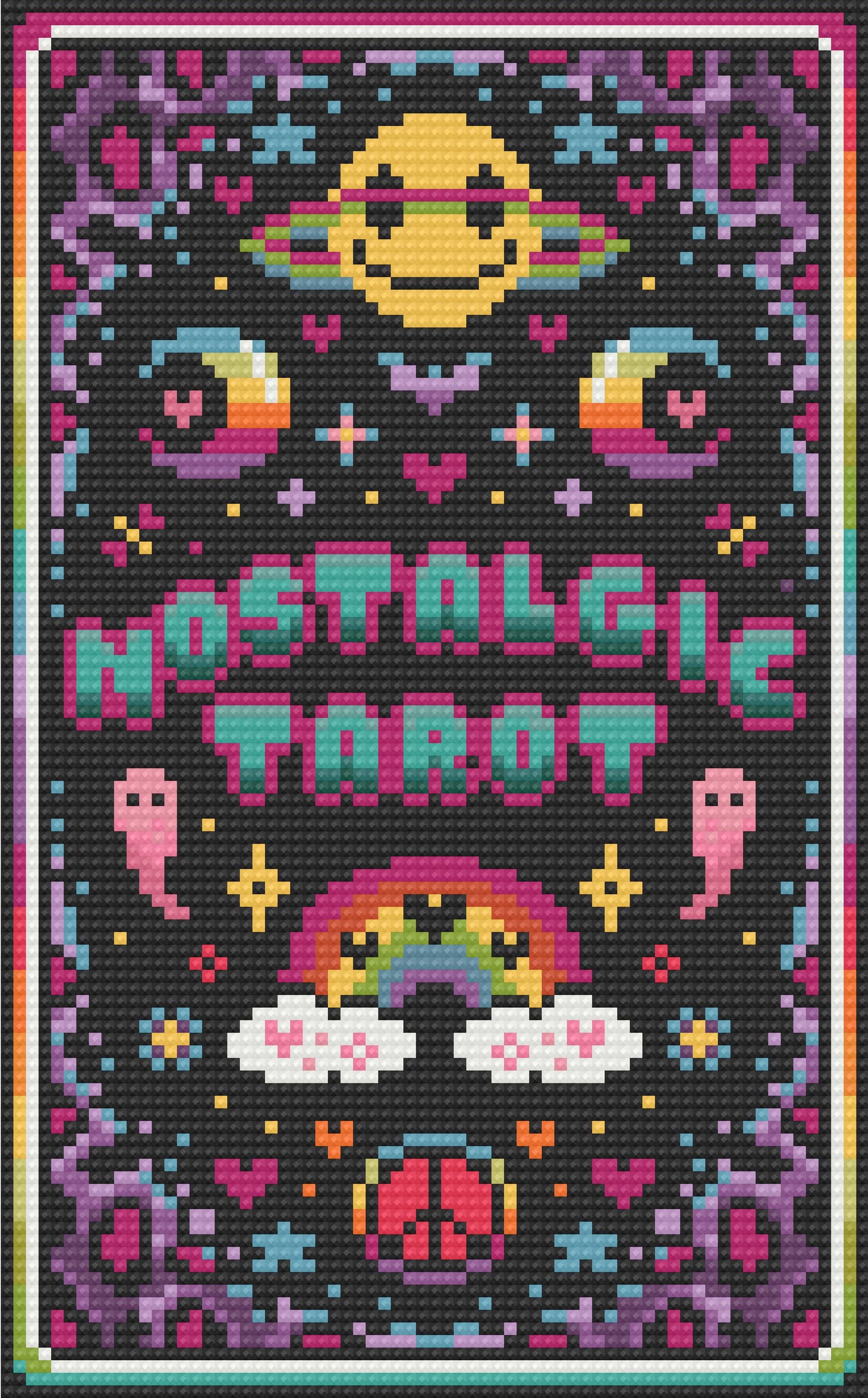 Nostalgic Tarot | Pixel Charted | Back