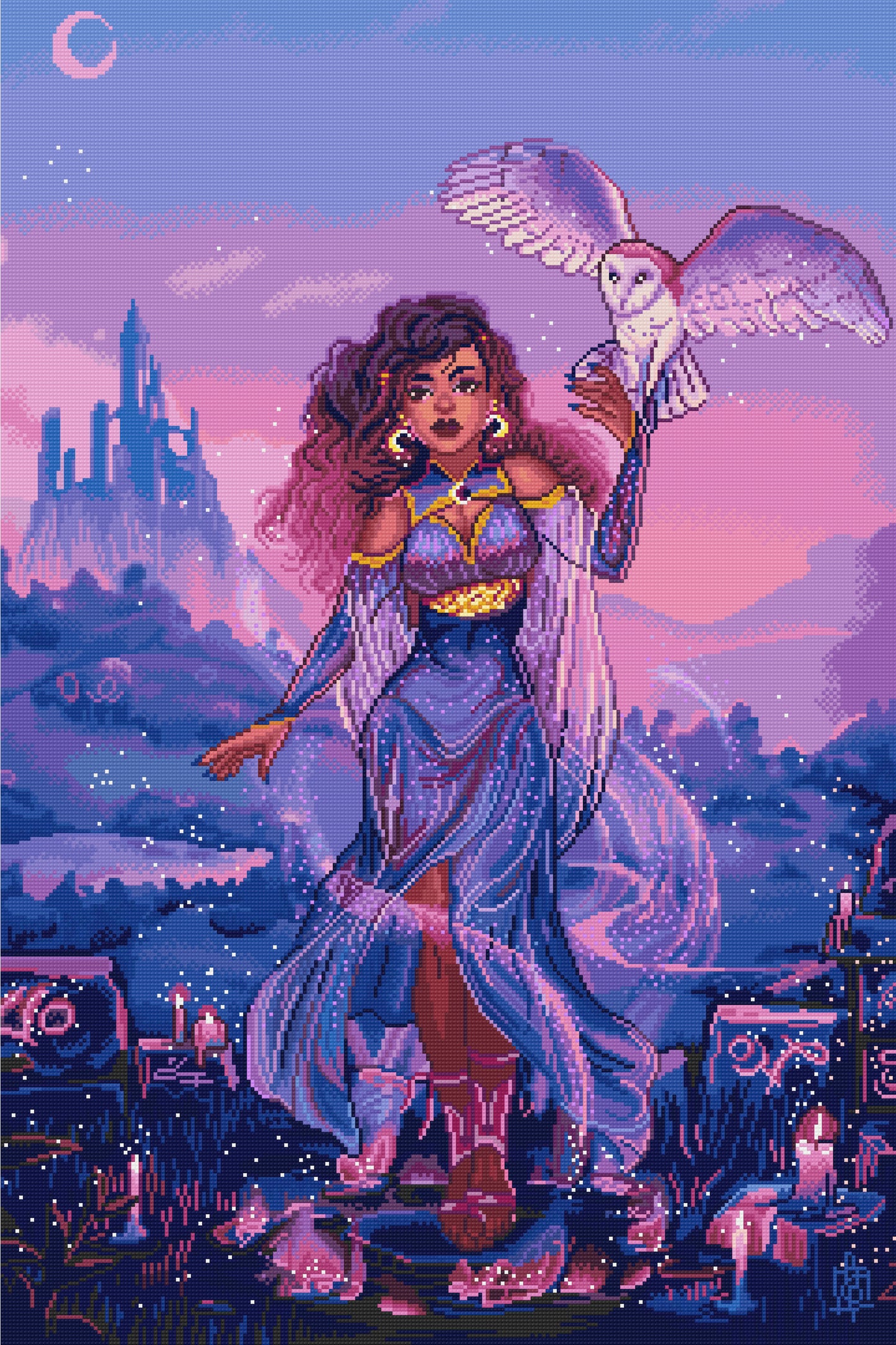 Owl Sorceress | Pixel Charted