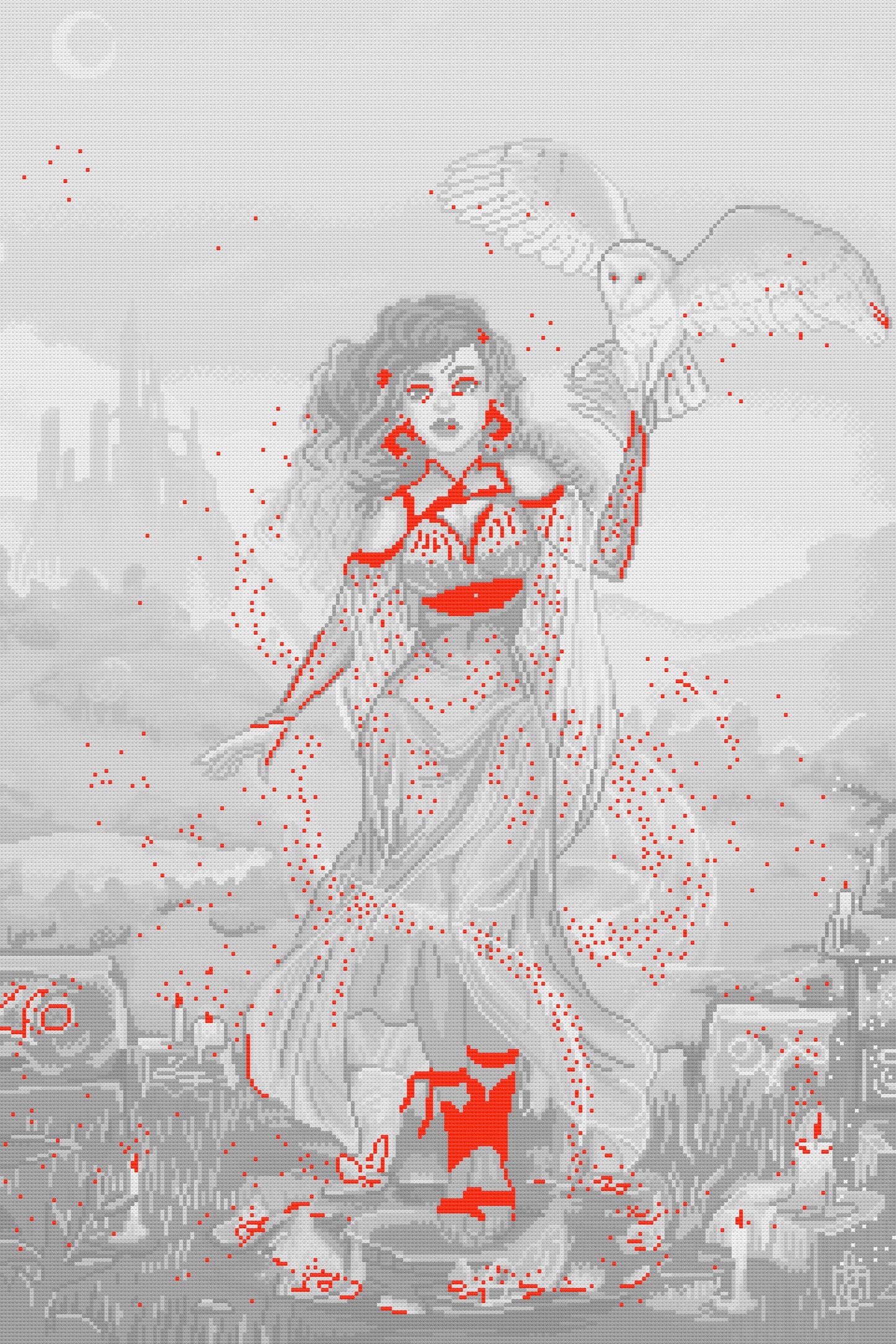 Owl Sorceress | Pixel Charted
