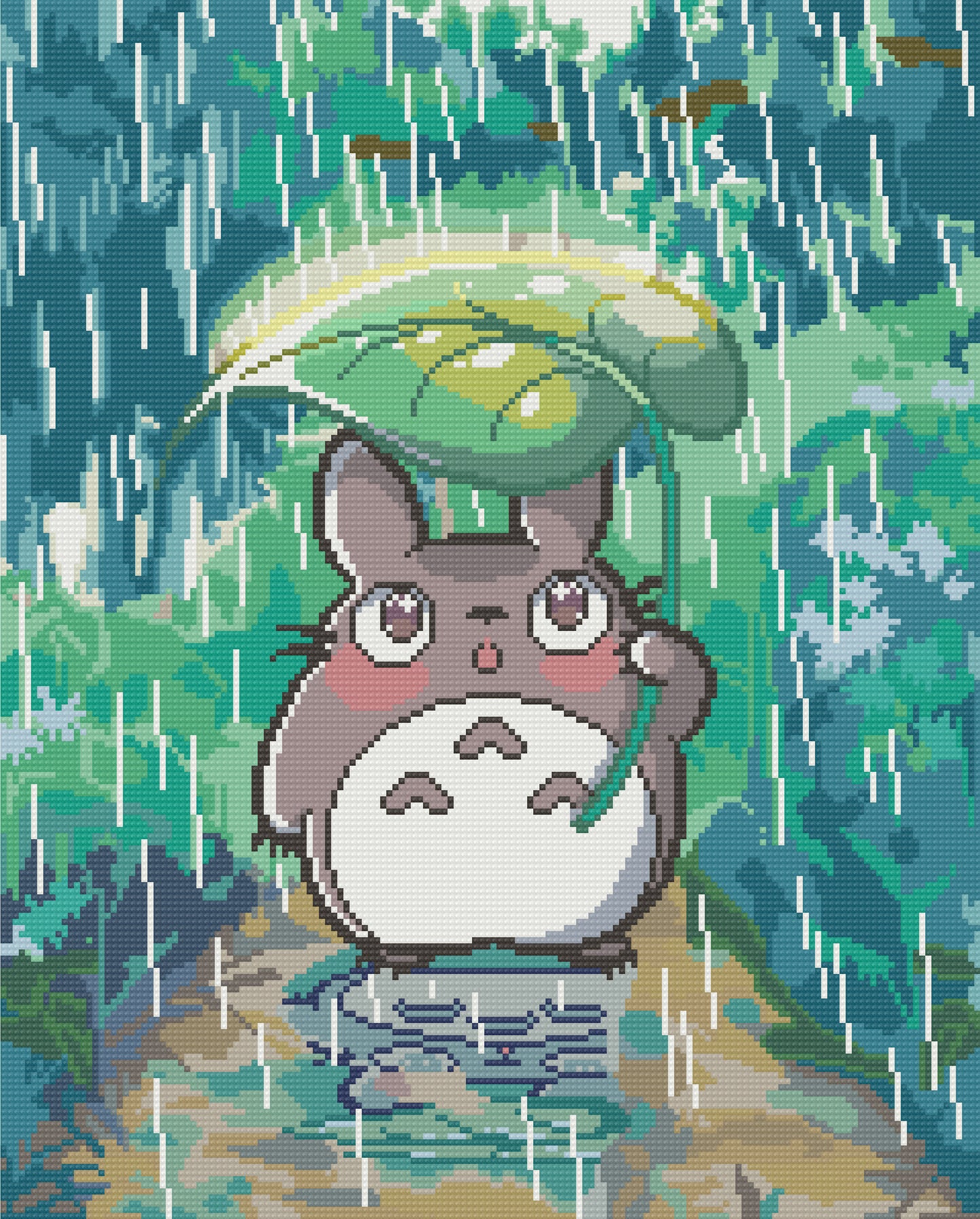 Out In The Rain | Pixel Charted | Ready to Ship