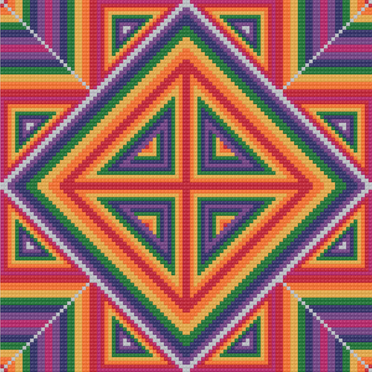 Metallic Geometry | 100% Special Drill | Pixel Charted