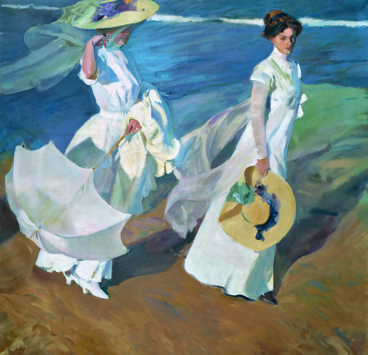 Strolling along the Seashore | Joaquin Sorolla y Bastida