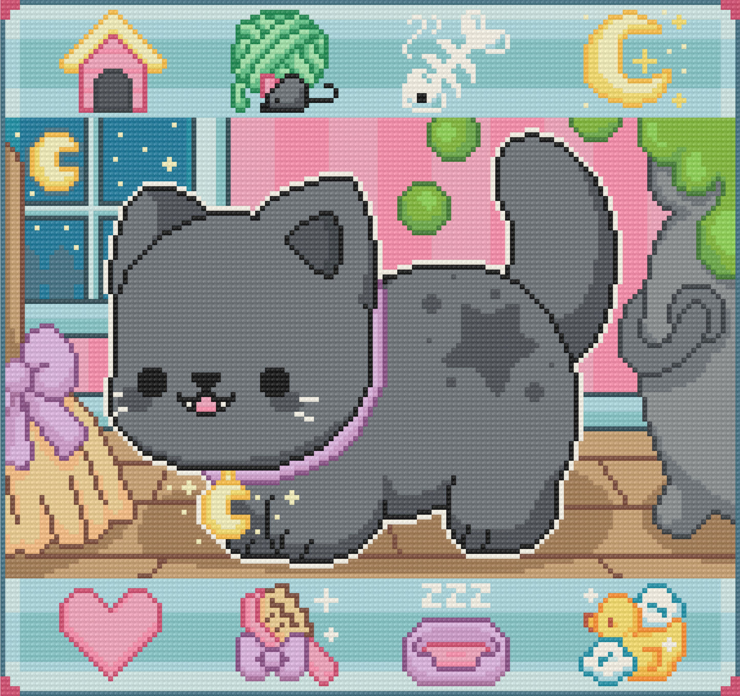 Mini Magic Cat Pocket Nugget | Pixel Charted