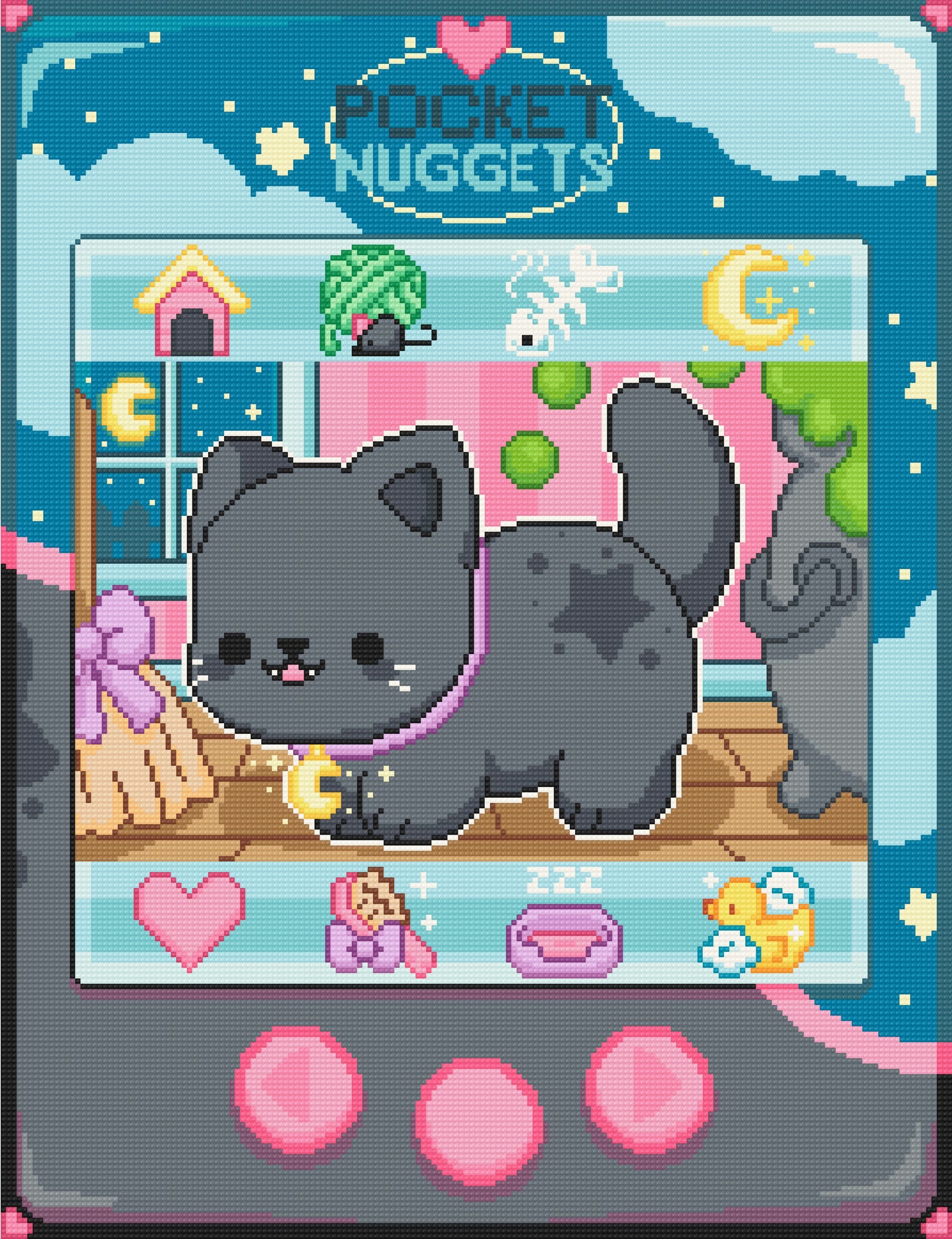 Magic Cat Pocket Nugget | Pixel Charted | Ready To Ship