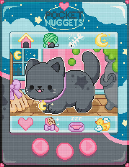 Magic Cat Pocket Nugget | Pixel Charted | Ready To Ship