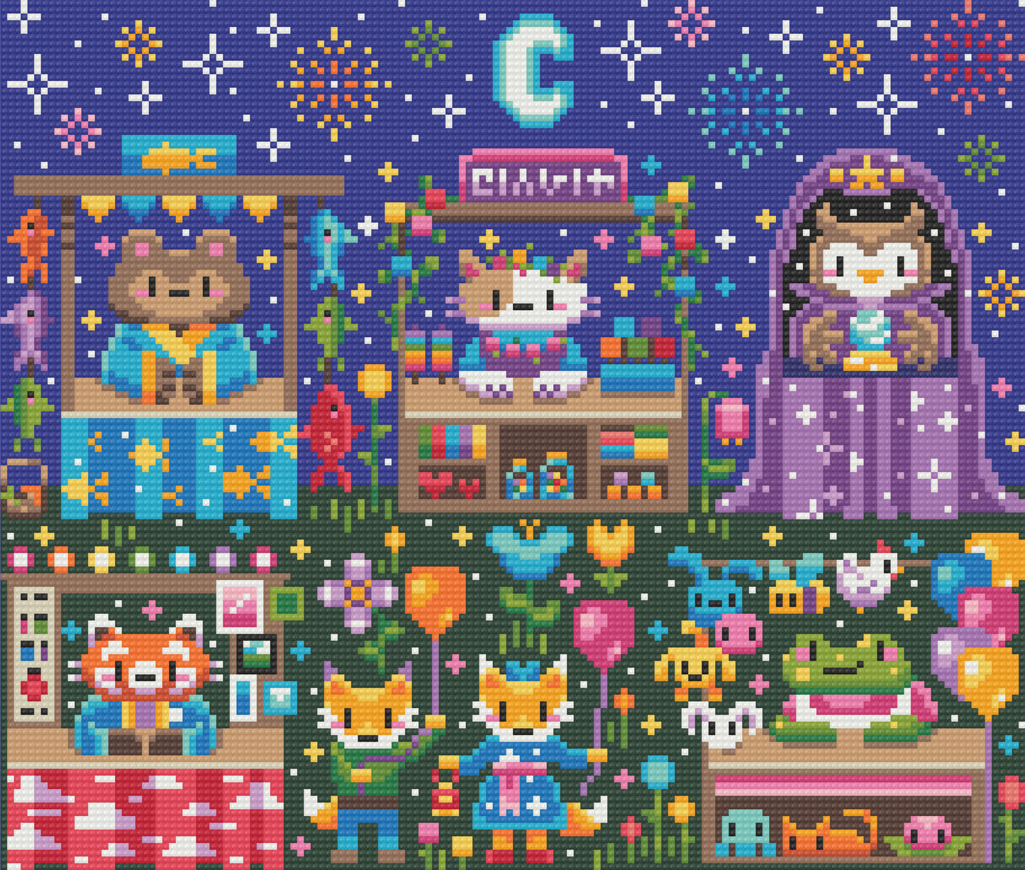 Night Market | Pixel Charted | Ready to Ship