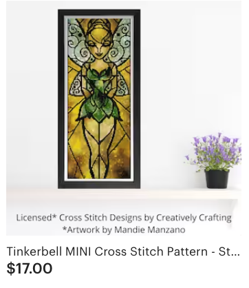HALF-SIZE MINI Princess Panel | full set of drills, stickers, and blank canvas for Creatively Stitching