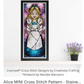 HALF-SIZE MINI Princess Panel | full set of drills, stickers, and blank canvas for Creatively Stitching