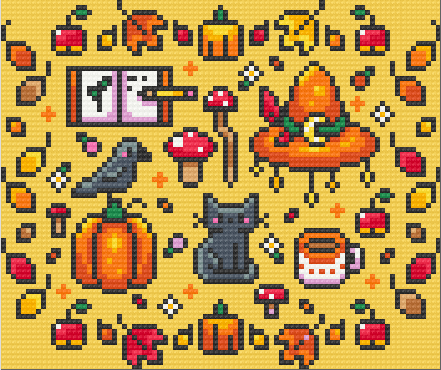 Autumn Witches Collection | Pixel Charted | Ready To Ship