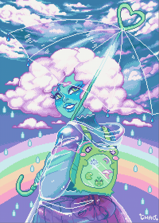 April Showers | Pixel Charted | Ready to Ship