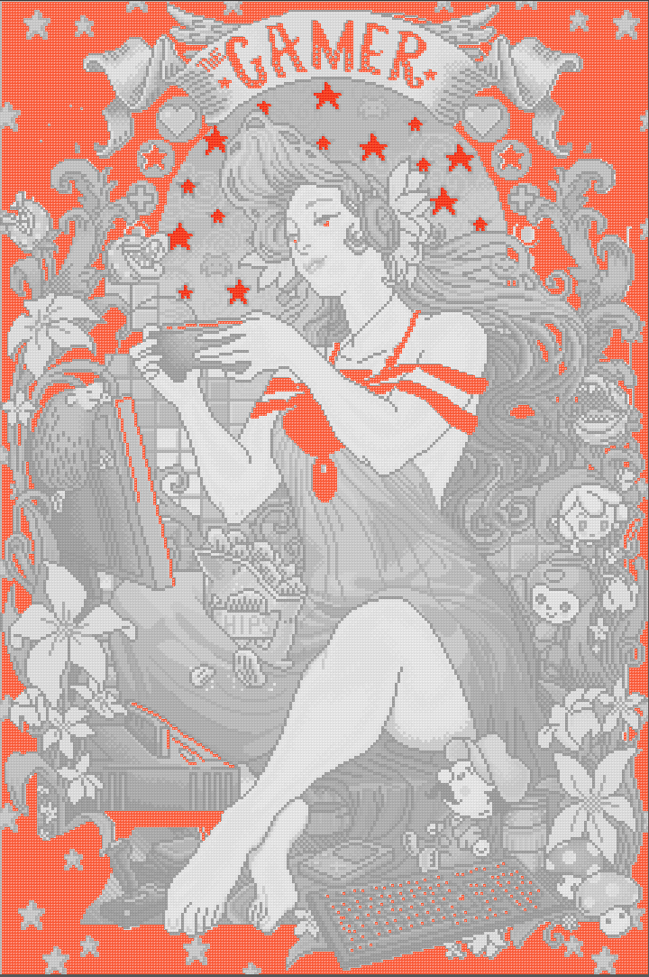 Gamer Girl | Pixel Charted | Ready To Ship