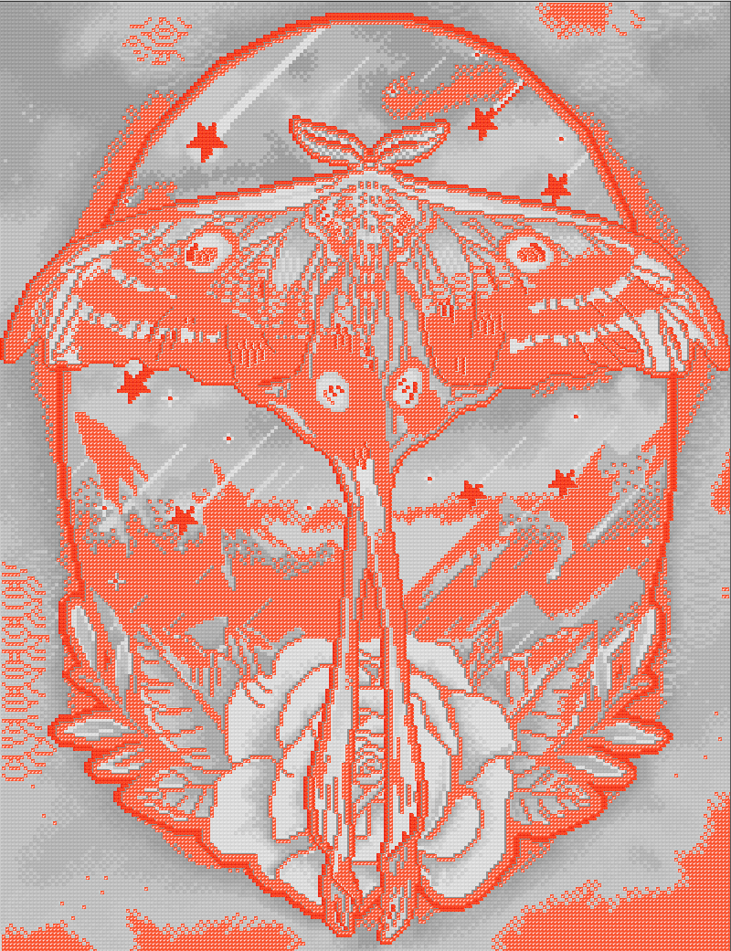Comet Moth | Pixel Charted | Ready to Ship