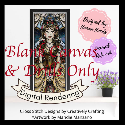 Beauty Tamed Beast | full set of drills and blank canvas for Creatively Stitching
