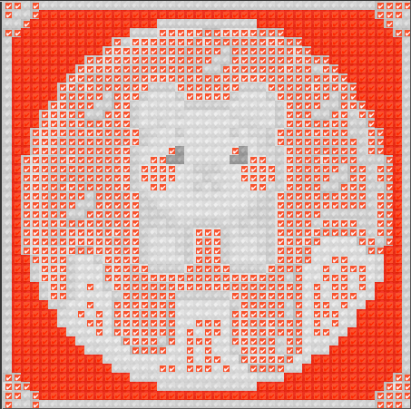 Blue Beary Doughnut | Hand Charted | Mini
