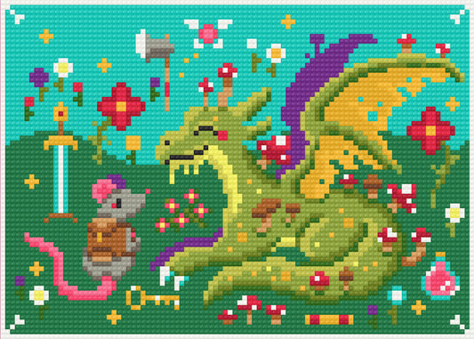 Tales of the Swamp Dragon | Pixel Charted | Ready to Ship