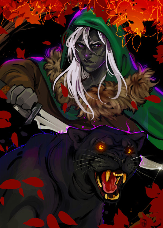 Warrior And His Panther
