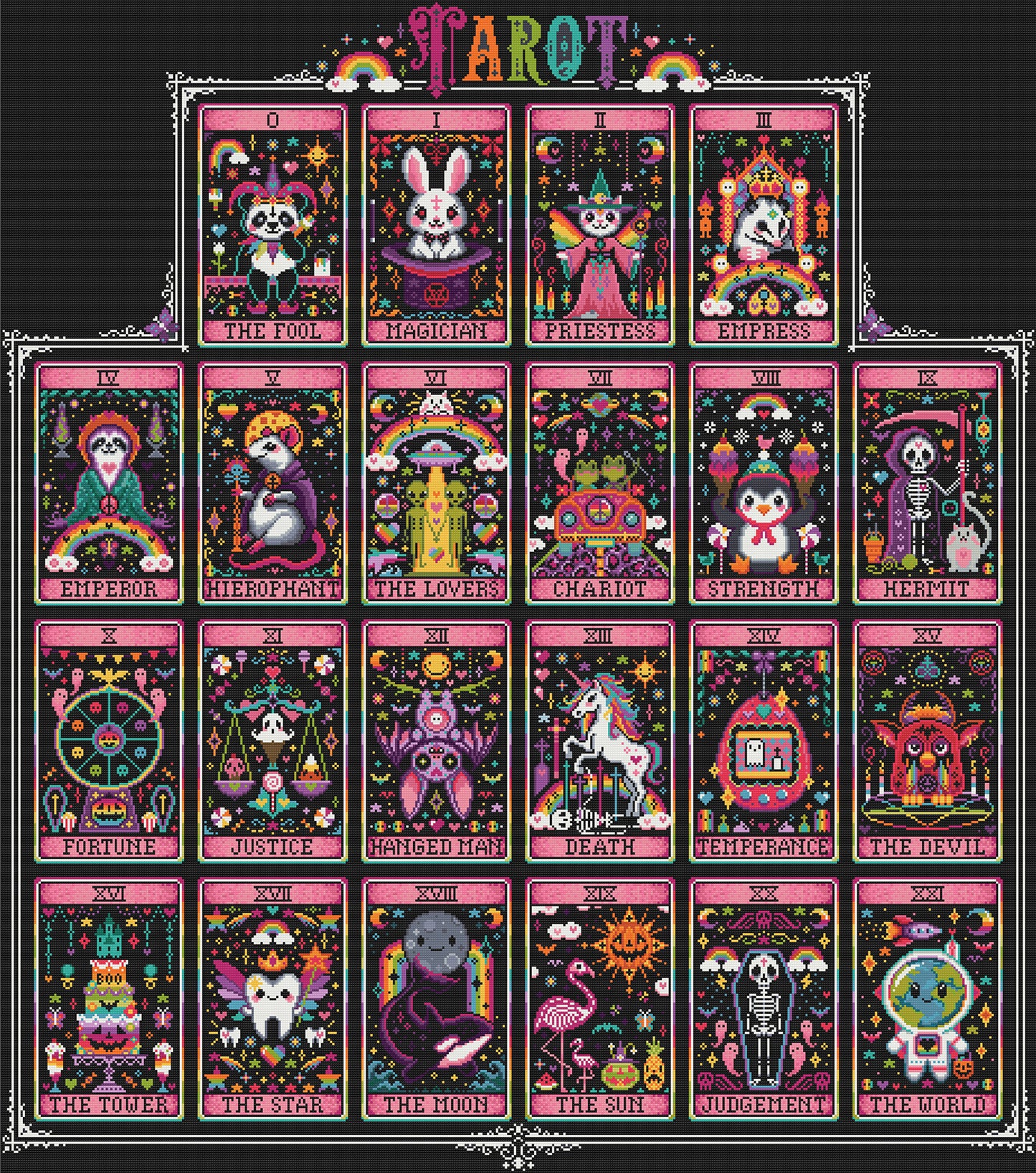 Nostalgic Major Arcana | Pixel Charted | Expert Sized XXL Kit