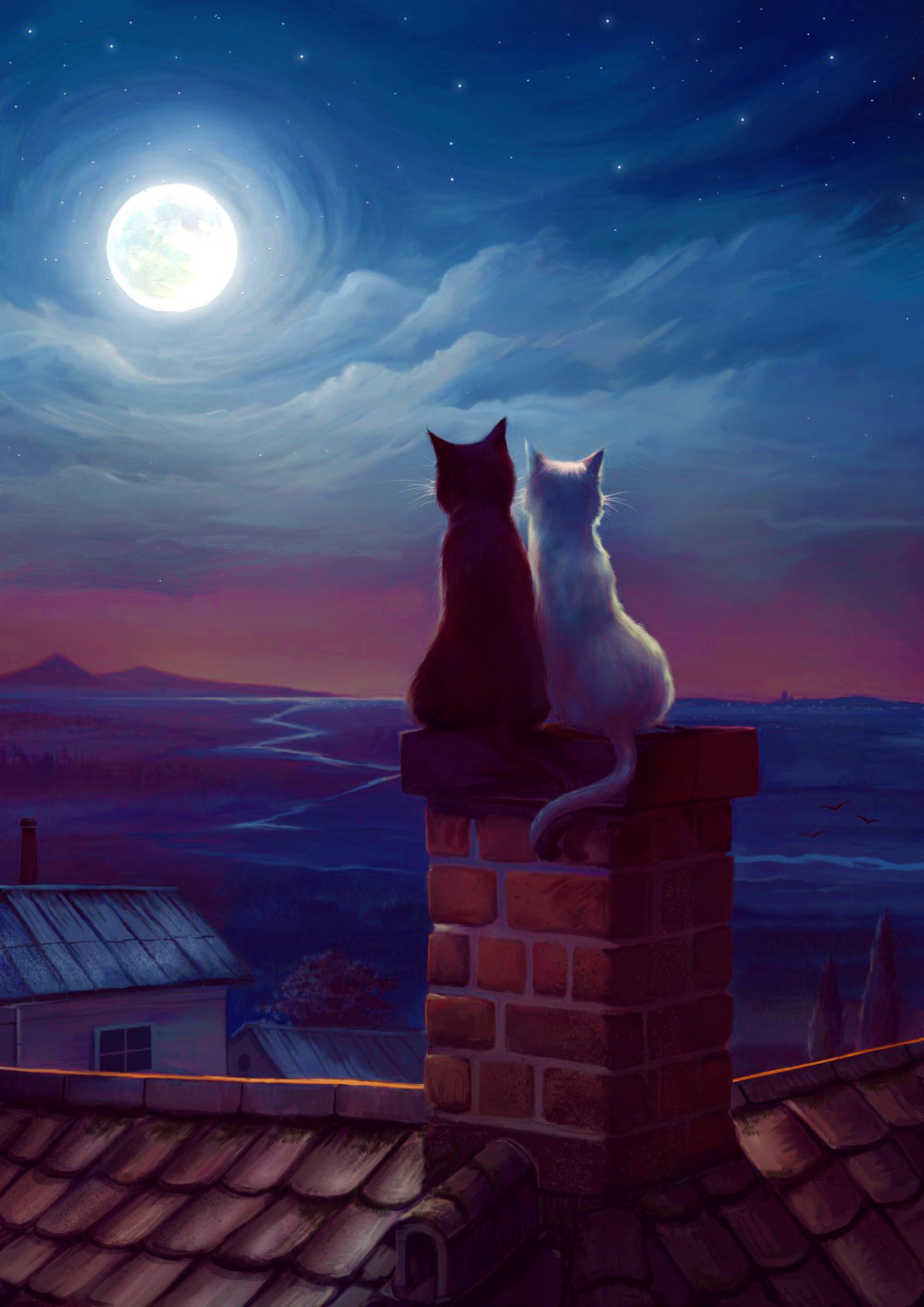 Cats On A Roof