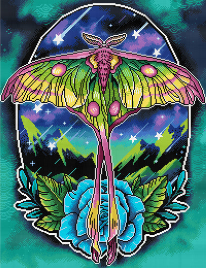 Comet Moth | Pixel Charted | Ready to Ship