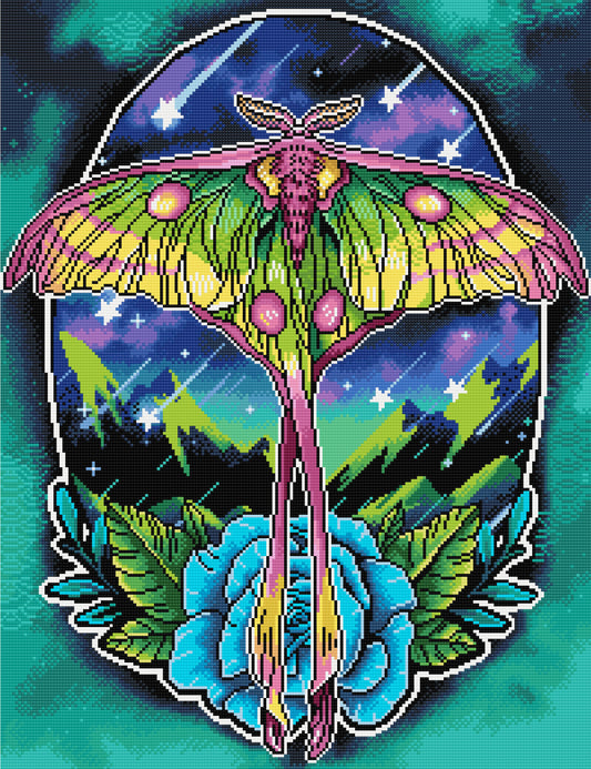 Comet Moth | Pixel Charted | Ready to Ship