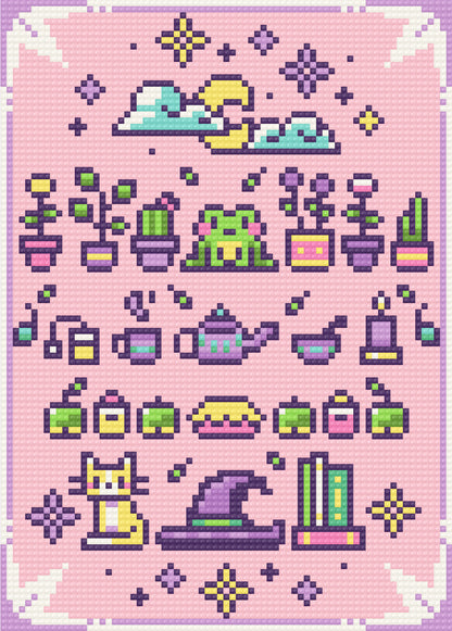 Simple Spells | Pixel Charted | Ready To Ship