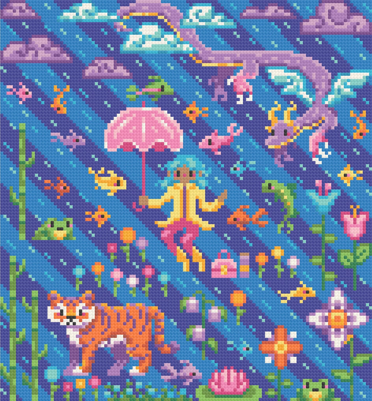 Rainy Day Magic | Pixel Charted | Ready To Ship