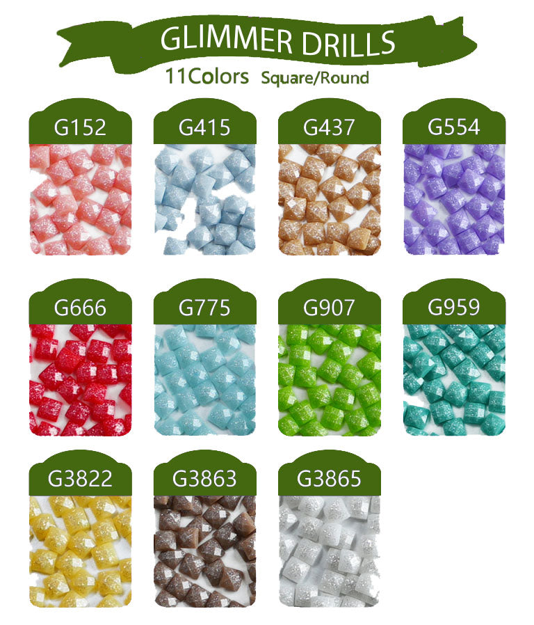 Glimmer Drills 5G sets DMC RESIN Diamond Painting Drills | Ready to Ship