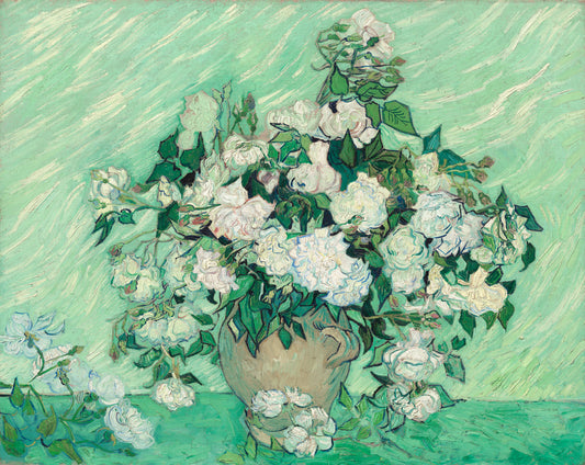 Vase with Pink Roses