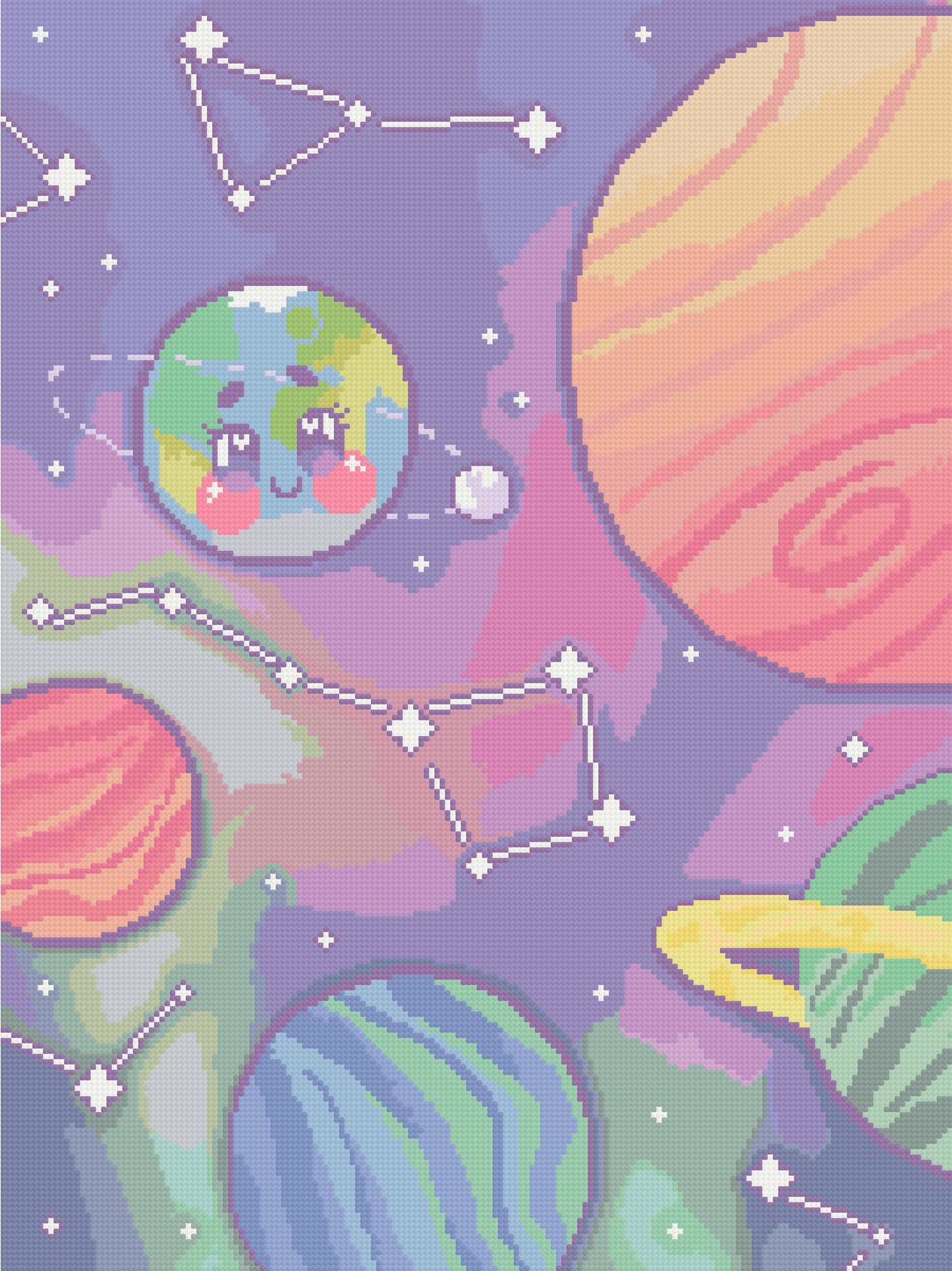 Little Solar System | Pixel Charted | Ready To Ship