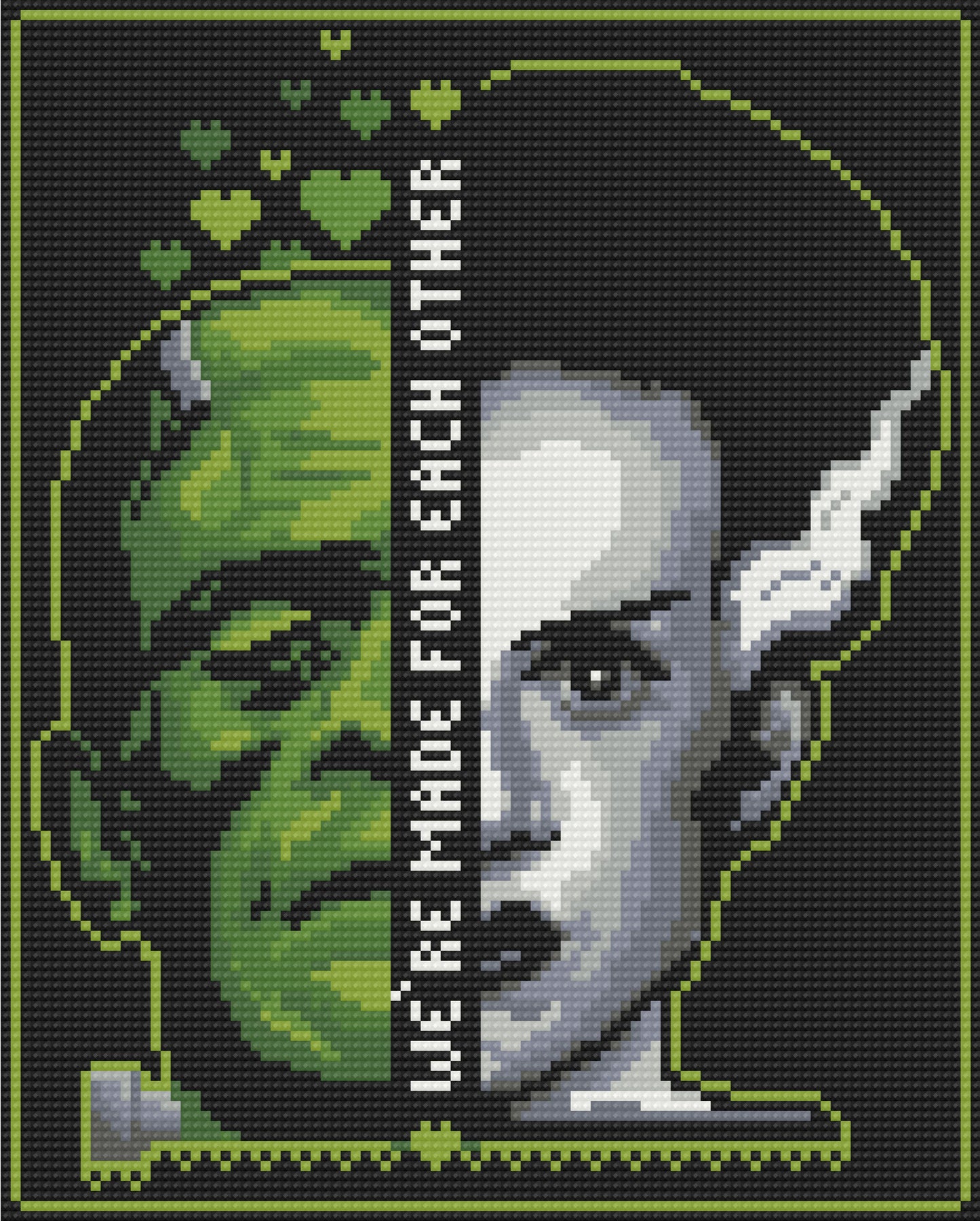 We're Made For Each Other | Pixel Charted | Ready To Ship