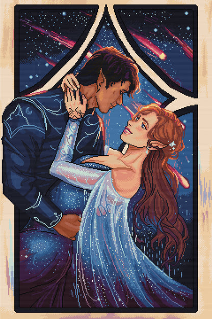 Starlit Lovers | Pixel Charted | Limited Edition | Ready To Ship