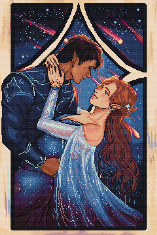 Starlit Lovers | Pixel Charted | Limited Edition | Ready To Ship