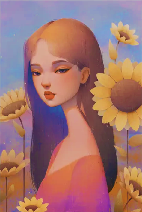 Among The Sunflowers